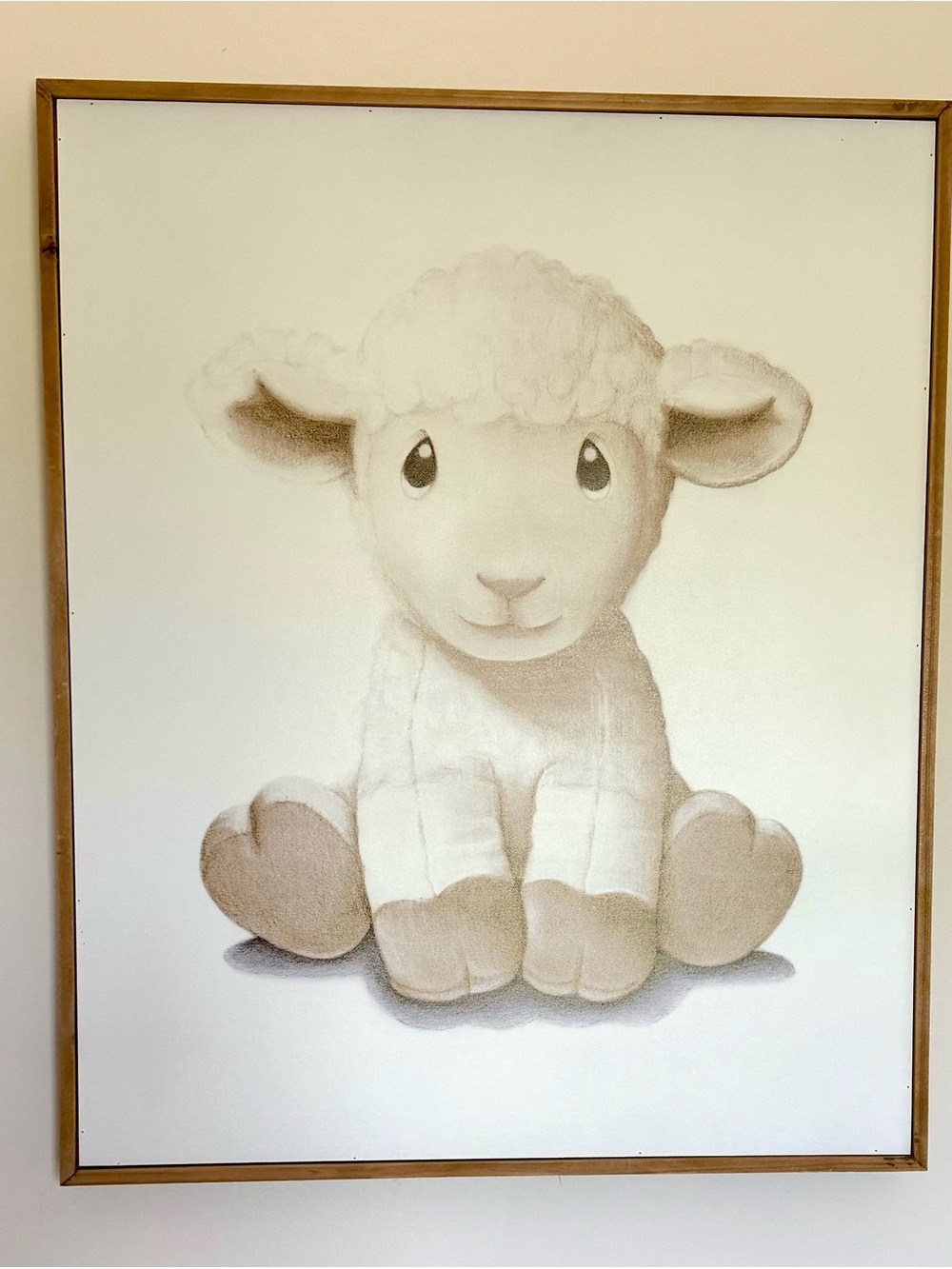 The Spring Shop Beige Lamb Nursery Print